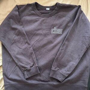 Clare V embroidered Ciao sweatshirt